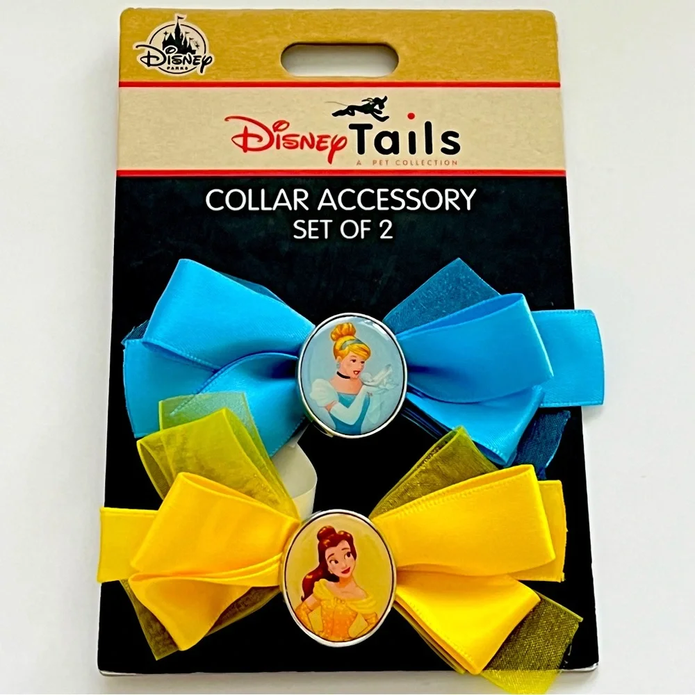 🐾🐈‍⬛ Disney Tails Pet Collar or Lead Trim - 💙Cinderella & Belle💛